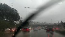 Chuva de granizo em Contagem assusta moradores