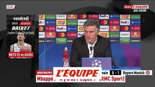 Galtier : « On a eu une heure de jeu très difficile » - Foot - C1 - Bayern