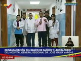 Rehabilitado el Banco de Sangre y Laboratorio del Hospital General José María Vargas en La Guaira