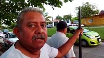 Taxistas de Allende reparan topes para evitar daños en sus unidades