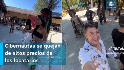 Danzantes en Tulum le querían cobrar 300 pesos a un turista por una foto