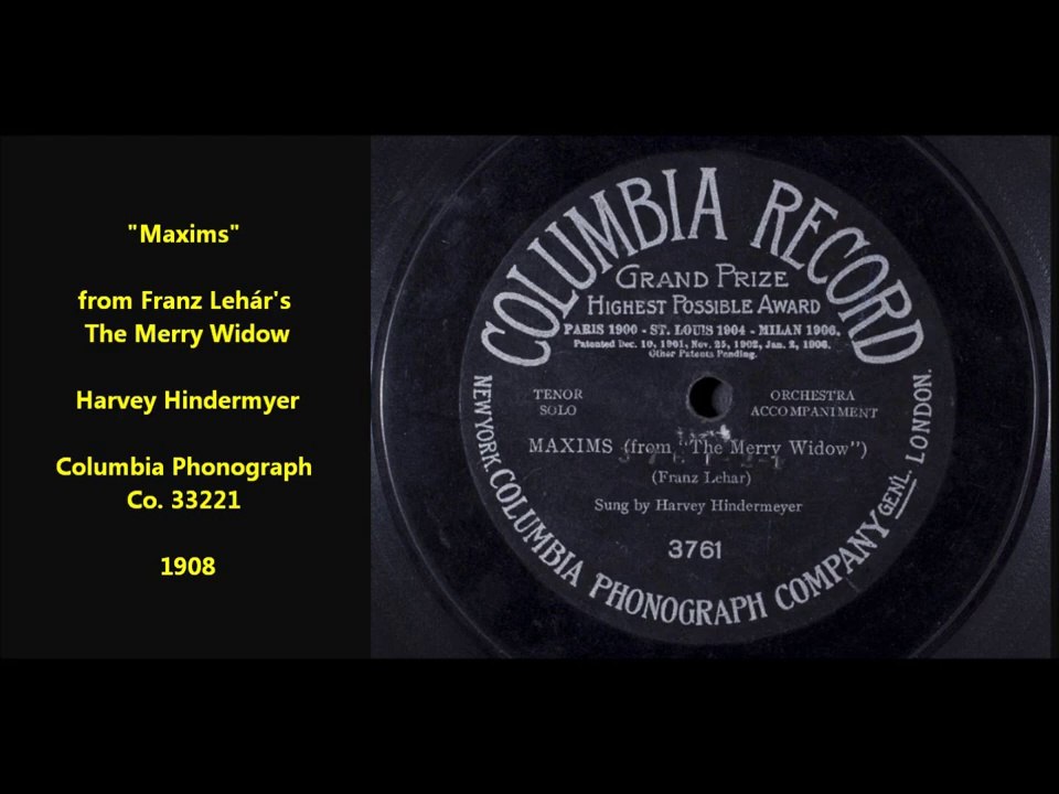 Maxims - Franz Lehár's The Merry Widow (1908)