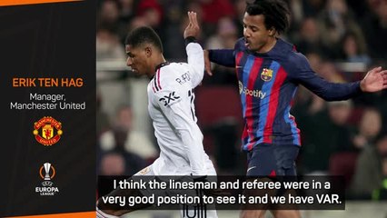 Rashford and ten Hag angered as no red card for Barca's Koundé