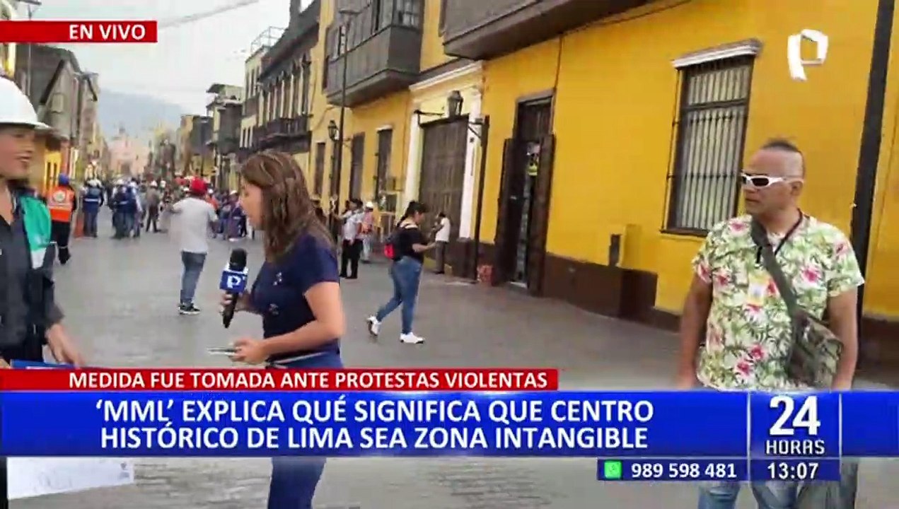 Municipalidad de Lima explica que significa que el Centro de Lima sea “Zona intangible”