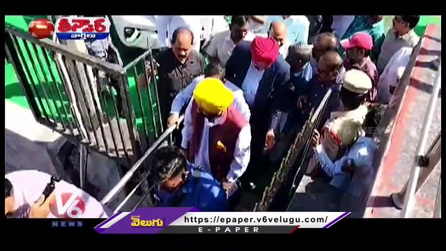 Punjab CM Bhagwant Singh Mann Visits Kondapochamma Sagar Project Along With KCR _ V6 Teenmaar