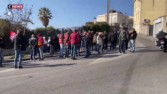 Bouches-du-Rhône : rassemblement de la CGT devant la permanence d'une députée Renaissance