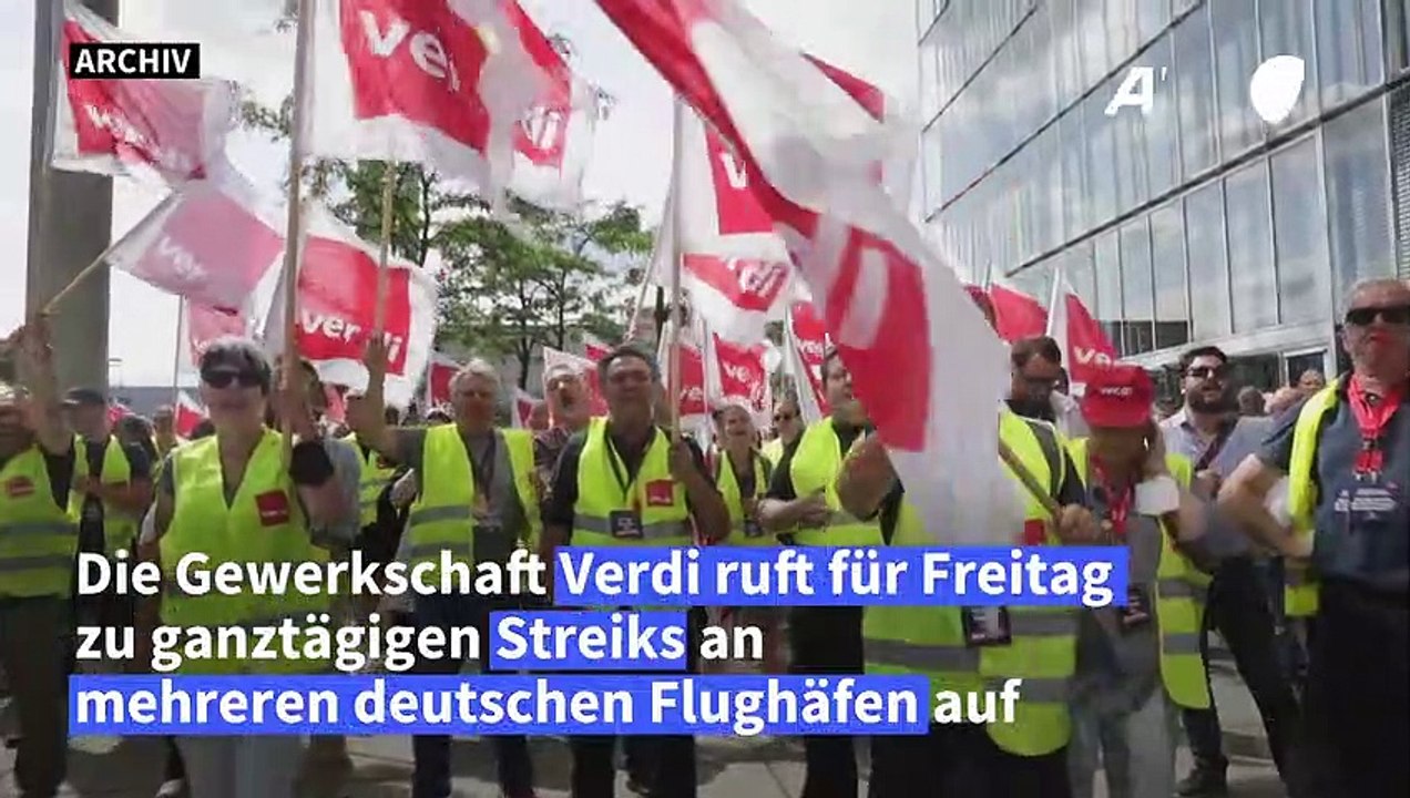Verdi ruft für Freitag zu Streiks an mehreren deutschen Flughäfen auf