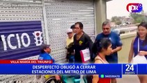 Metro de Lima: vagón se malogra y pasajeros caminan por rieles