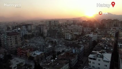 Depremin 10’nuncu gününde Hatay'daki yıkım böyle görüntülendi