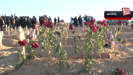 Malatya’da depremde ölenlerin mezarlığında yürek yakan manzara