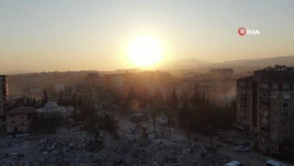 Depremin 10'nuncu gününde Hatay'daki yıkım böyle görüntülendi