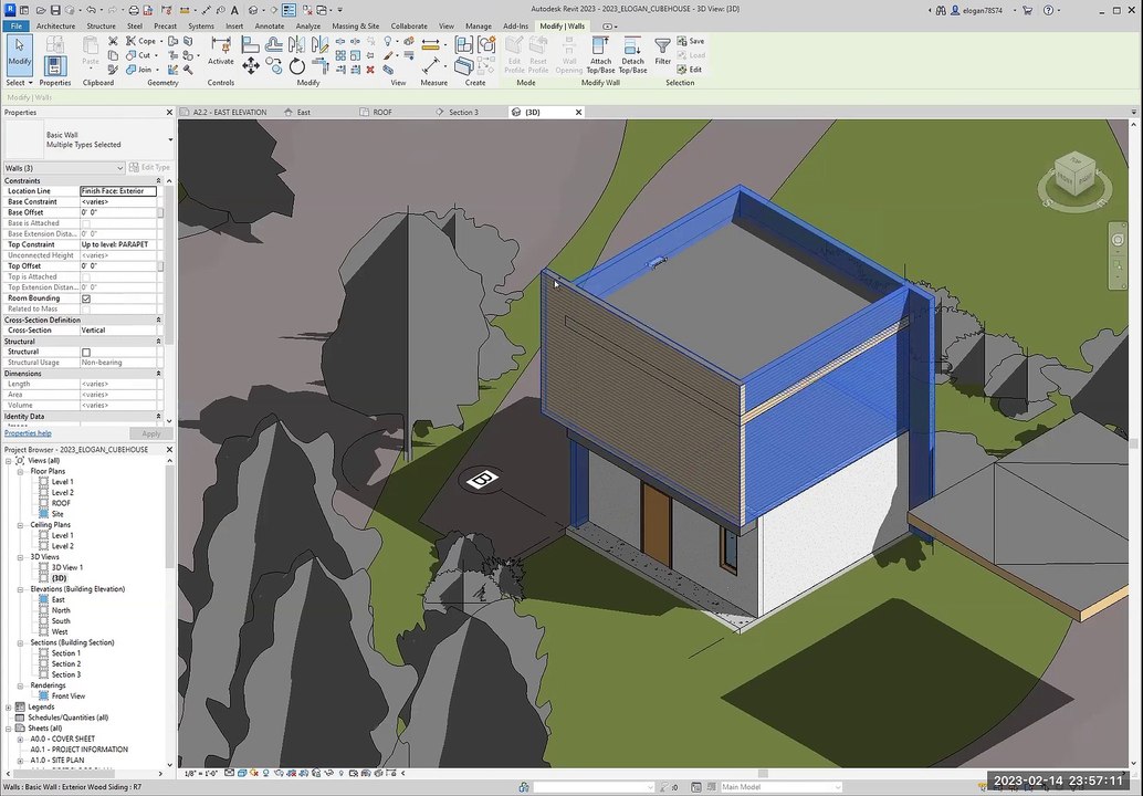Roof w Single Slope Gutter and Fascia