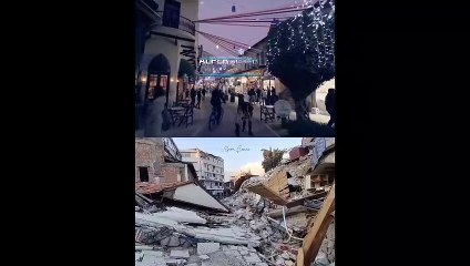 Antakya'daki deprem öncesi ve sonrası! "Ağlaya ağlaya çektim"