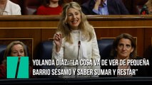 Yolanda Díaz vuelve a hablar de datos para responder a Cañizares (Vox)