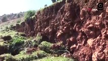 Depremin dehşetini gösteren çarpıcı görüntüler ortaya çıktı: 1 metre genişliğinde 2 metre derinliğinde yarıklar oluştu