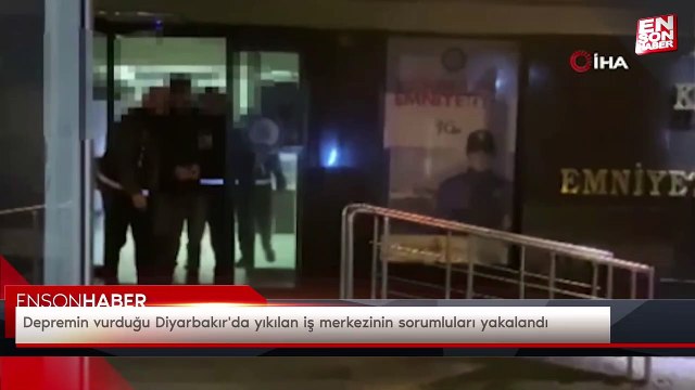 Depremin vurduğu Diyarbakır'da yıkılan iş merkezinin sorumluları yakalandı