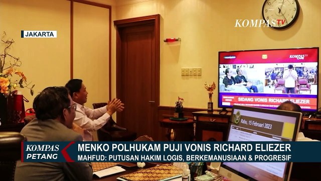 Mahfud MD Bersyukur Dengar Hasil Vonis Eliezer 1 Tahun 6 Bulan Penjara