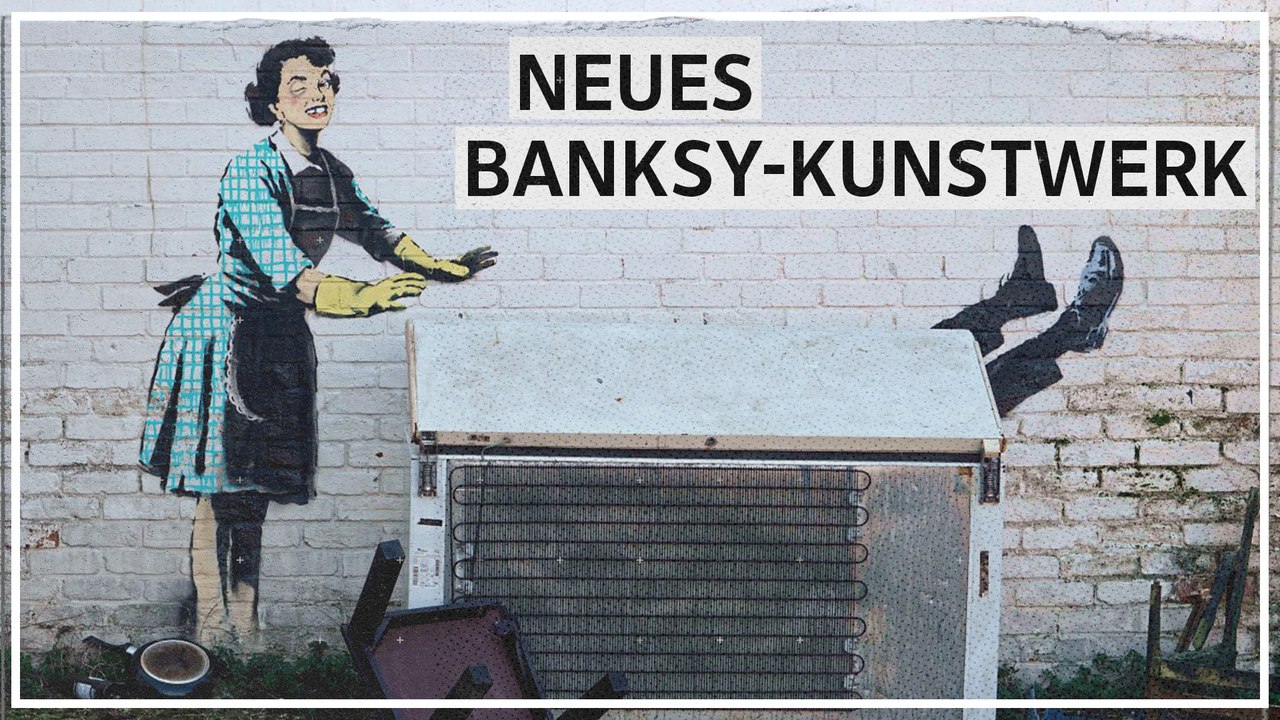 Neues Banksy-Kunstwerk an Wand in Großbritannien aufgetaucht