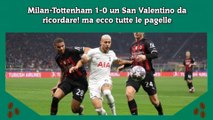 Milan-Tottenham 1-0 un San Valentino da ricordare! ma ecco tutte le pagelle