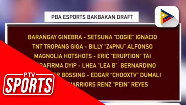 PBA, nagdaos ng eSports draft