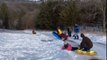 Woman suffers concussion after getting flipped off her tube during sledding adventure