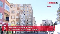 Diyarbakır'da çökme tehlikesi! 9 katlı binanın olduğu cadde kapatıldı