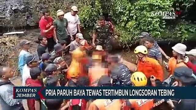 Pria Paruh Baya Tewas Tertimbun Longsor Tebing Setinggi 10 Meter