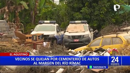 El Agustino: alcalde acusa a gestión anterior por depósito de autos al margen del río Rímac