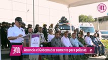 Anuncia el Gobernador Cuauhtémoc Blanco aumento para policías de Morelos