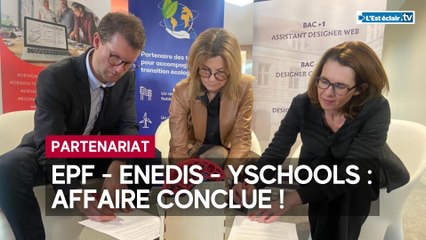 Signature d'une convention tripartite entre l'EPF, Enedis et YSchools