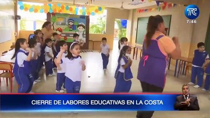 Se alista el cierre del año lectivo en la región Costa y Galápagos