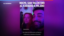Noemi, San Valentino al karaoke a Milano