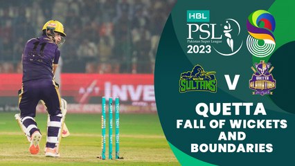 Let's Recap Quetta Gladiators Fall of Wickets And Boundaries | Match 3 | HBL PSL 8 | MI2T