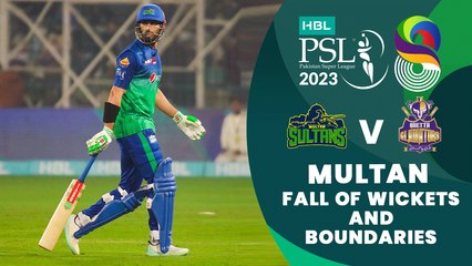 Let's Recap Multan Sultans Fall of Wickets And Boundaries | Match 3 | HBL PSL 8 | MI2T