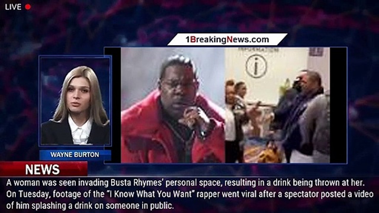 Video Shows Busta Rhymes Throwing Drink at Woman Who Touched His Butt