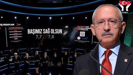 'Tek yürek' programına telefonla bağlanan Kılıçdaroğlu da bağış yaptı