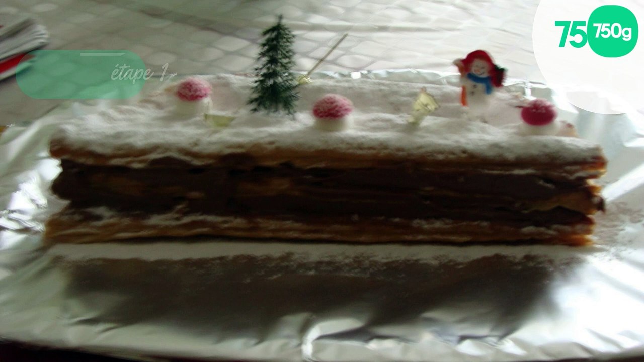 Bûche feuilletée