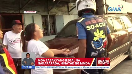 Mga sasakyang ilegal na nakaparada, hinatak ng MMDA | UB