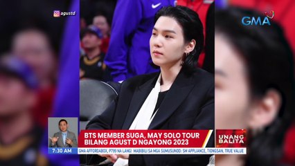 BTS member Suga, may solo tour bilang Agust D ngayong 2023 | UB