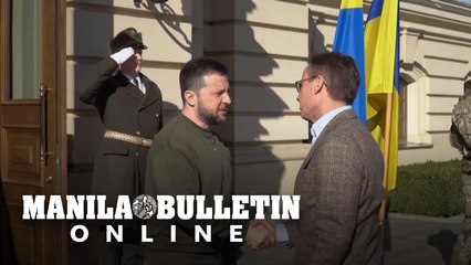 Ukraine's president Zelensky welcomes Sweden's PM Kristersson in Kyiv