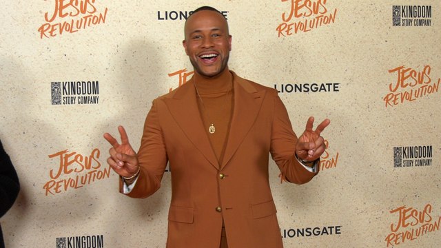 DeVon Franklin Jesus Revolution Los Angeles Premiere Orange Carpet