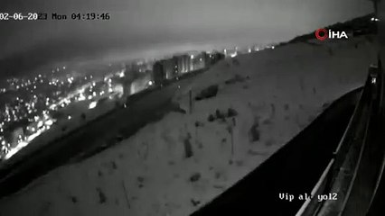 Korkunç depremden birkaç saniye sonrası kamerada