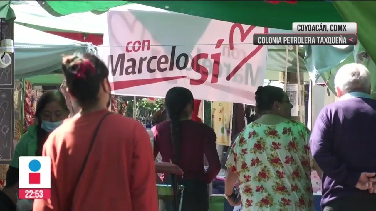 “Todos apoyamos a Marcelo”: Locatarios de tianguis en Coyoacán respaldan al canciller
