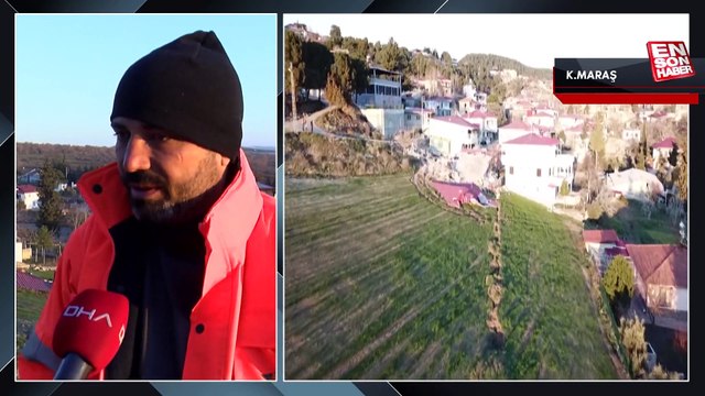 Kahramanmaraş'ta köyü ortadan ikiye ayıran yarık