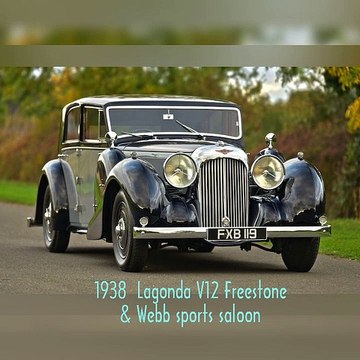 1938 Lagonda V12. @Classicmusclecars1. Classic Cars show سيارات كلاسيك Freestone Webb sports saloon