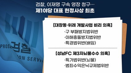 [뉴스큐] 검찰, 구속영장 청구...이재명 "희대의 사건으로 기록될 것" / YTN