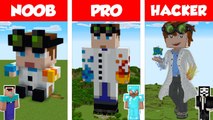 Minecraft NOOB vs PRO vs HACKER WIEDERDUDE STATUE HOUSE BUILD CHALLENGE in Minecraft  Animation