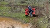 ATV rider dumped into a puddle after drifting attempt goes HILARIOUSLY wrong