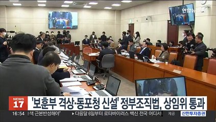 '보훈부 격상·동포청 신설' 정부조직법, 상임위 통과