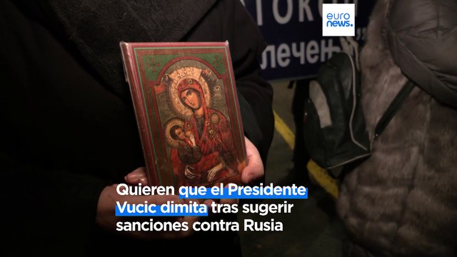 Manifestación en Belgrado contra la intención de normalizar las relaciones entre Serbia y Kósovo